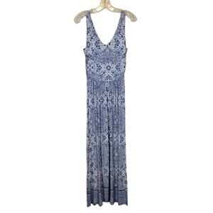 Artisan Ny Blue and White Maxi Dress